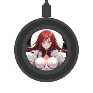 Premium AI Image  anime girl with a black headband and red headphones
