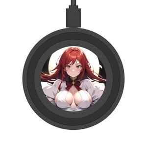 Premium AI Image  anime girl with a black headband and red headphones