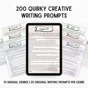 200 Quirky Writing Prompts: Uncommon Genres, Creative Exercises (Digital Download)