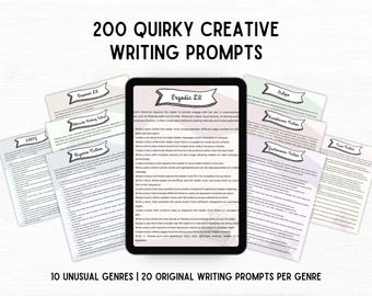 200 Quirky Writing Prompts: Uncommon Genres, Creative Exercises (Digital Download)