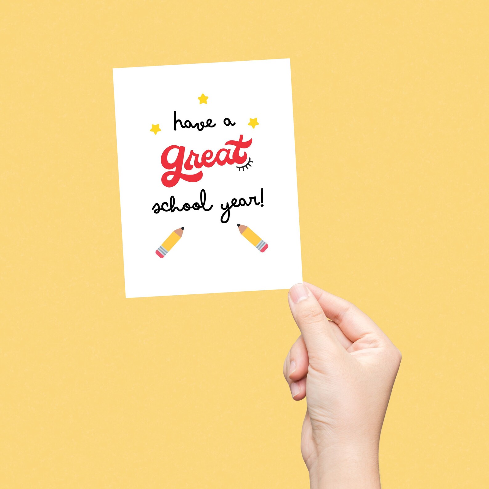 Back to School Greeting Card, Have a Great School Year, Cute Card for ...