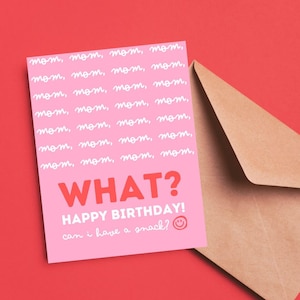 Funny Mother's Birthday Card, Relatable Mom Quote, Happy Birthday Card for Mom, Unique Mom Birthday Card, Cute and Funny Gift for Moms