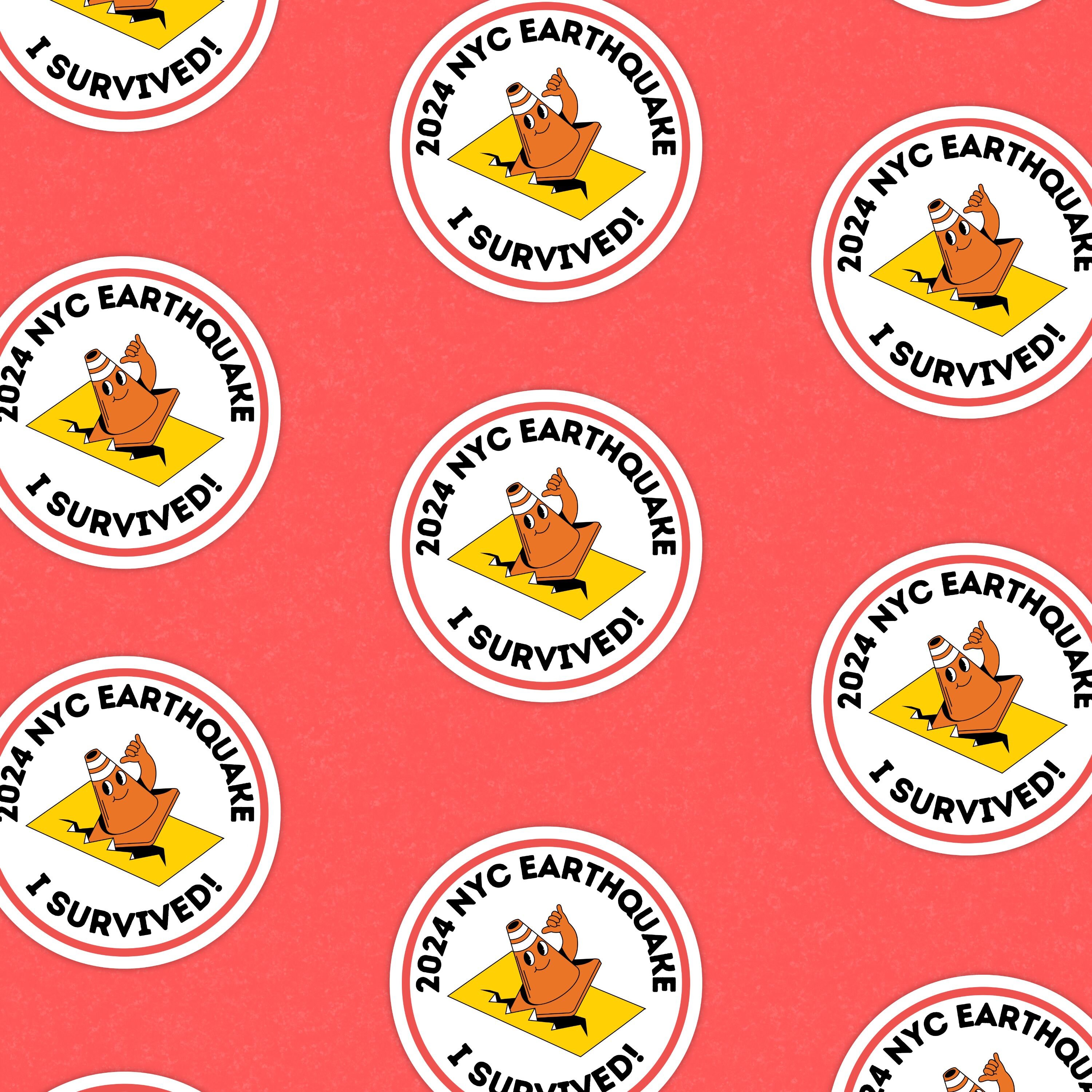 Sticker I Survived NYC Earthquake Sticker New York City Sticker Cute ...