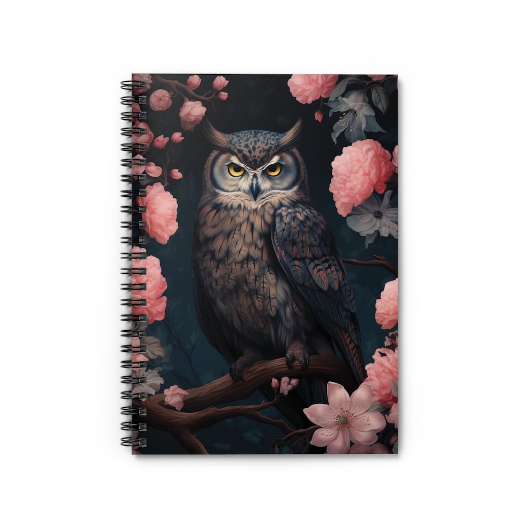 Owl Notebook Spiral Owl Ruled Line Journal Gift for Teacher Student