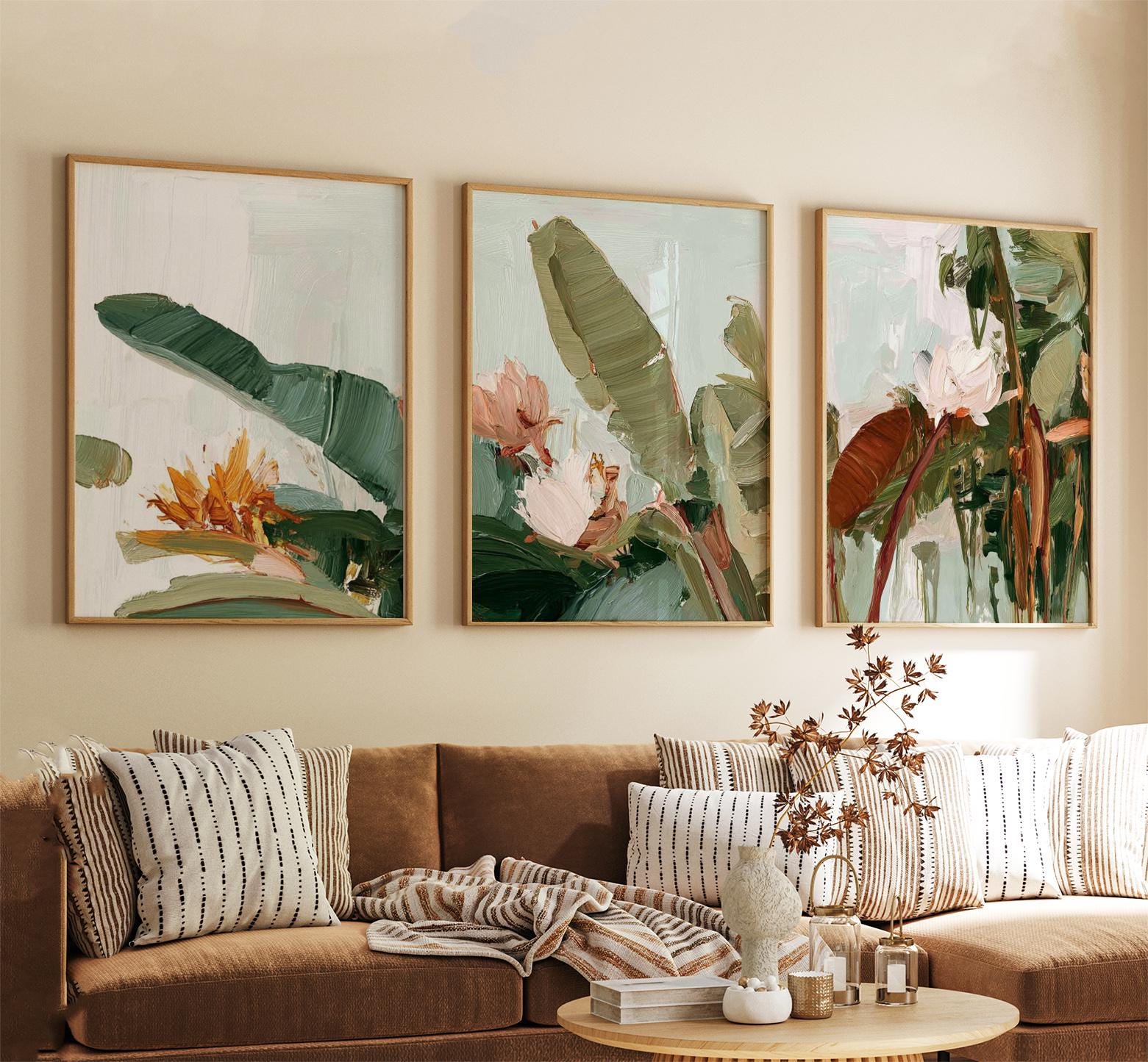 ウォール26 wall26 キャンバスアート 3点セット Tropical Buy Set of 3 Posters | Tropical Botanical Wall Art | Green Floral