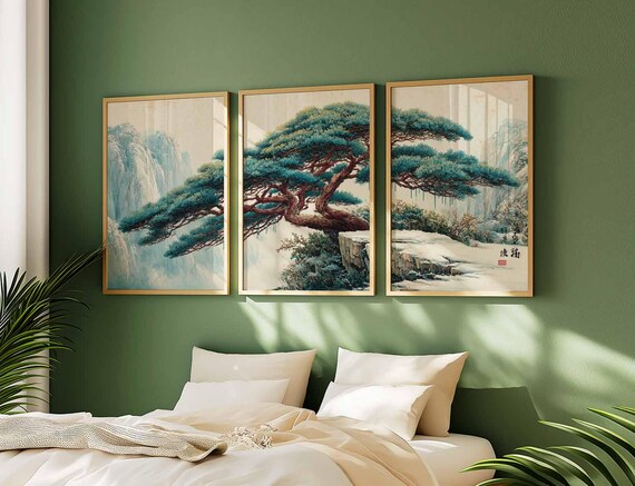 中国美術 峨眉山遠景布絵　額あり 宋画山水册（肆） #中国画#artgallery #artistsoninstagram