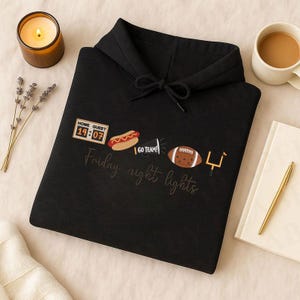 Borduurpatroon voor de Friday Night Lights voetbalmachine, ontwerp voor de herfst van de wedstrijddag (direct te downloaden) afbeelding 2