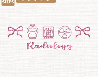 Radiologie Medizinische Symbole, Maschinenstickdatei, Xray Tech Life, Stickdatei, Schleife, digital, Instant Download