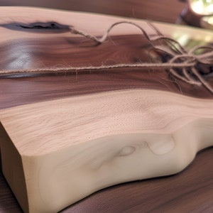 XL Natural Walnut Cutting Board Cheese Platter Personalized Engravings Wedding Gift image 4