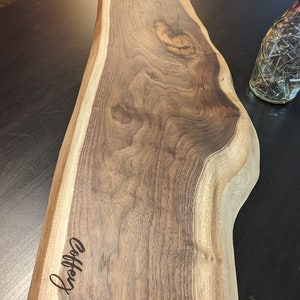 XL Natural Walnut Cutting Board Cheese Platter Personalized Engravings Wedding Gift image 1