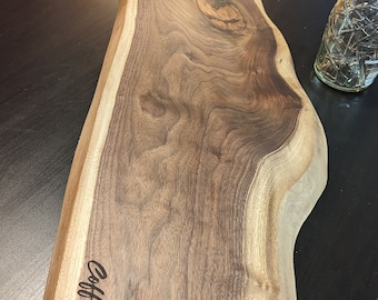 XL Natural Walnut Cutting Board Cheese Platter Personalized Engravings Wedding Gift