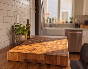 Heritage Board, Chef Grade American Hard Maple End Grain Large Cutting Butcher Block