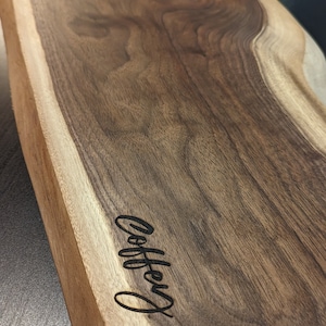 XL Natural Walnut Cutting Board Cheese Platter Personalized Engravings Wedding Gift image 3