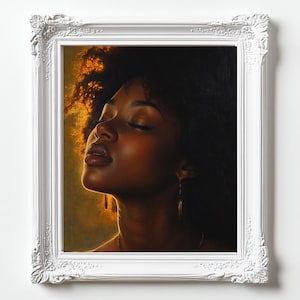 Black Woman Art Print: Afrocentric Wall Decor (Digital Download)
