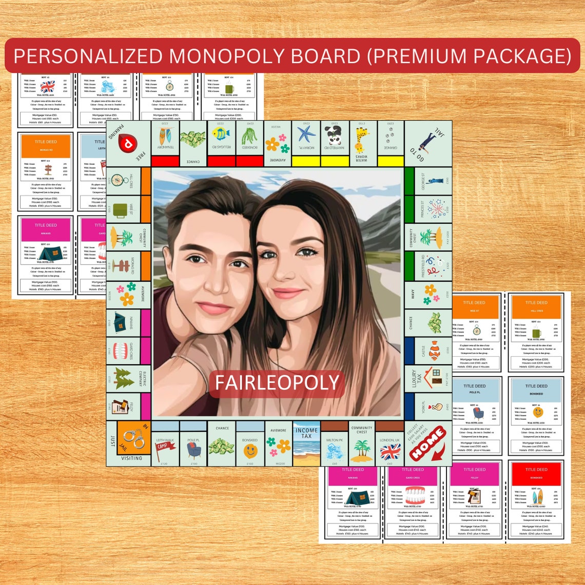 Personalized Monopoly Board Game Custom Monopoly Fully Customised Board ...