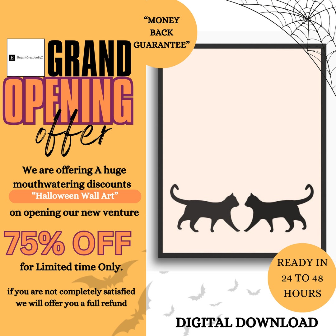 Halloween Printable Art Bundle Halloween Gallery Wall Art Set Etsy