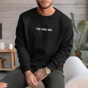 Personalize Unisex Christian Crewneck, Bible Verse, Trendy Jesus Apparel, Faith Based, Share Jesus