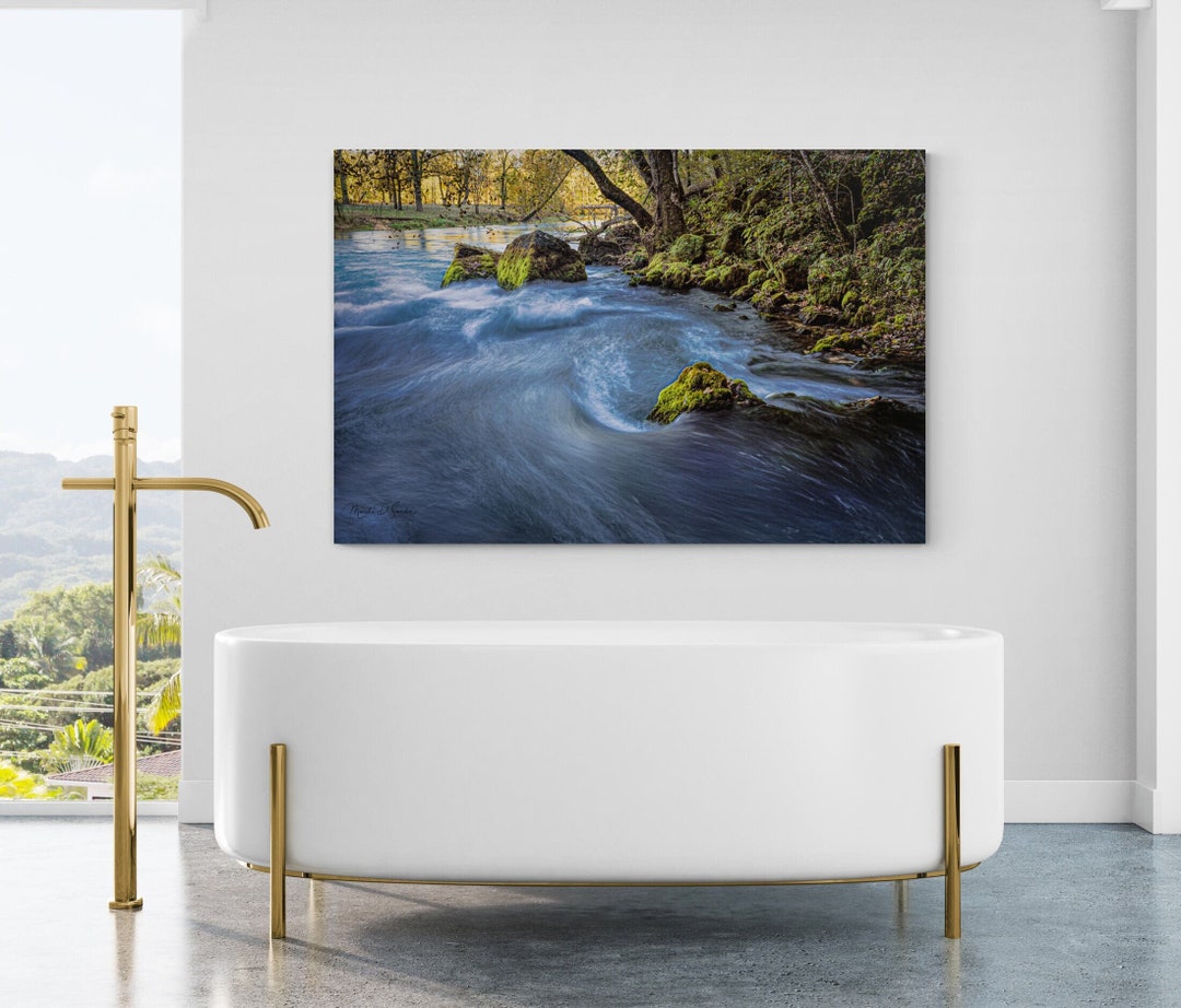 Big Springs State Park, Van Buren MO, Blue Wall Decor, Moving Water