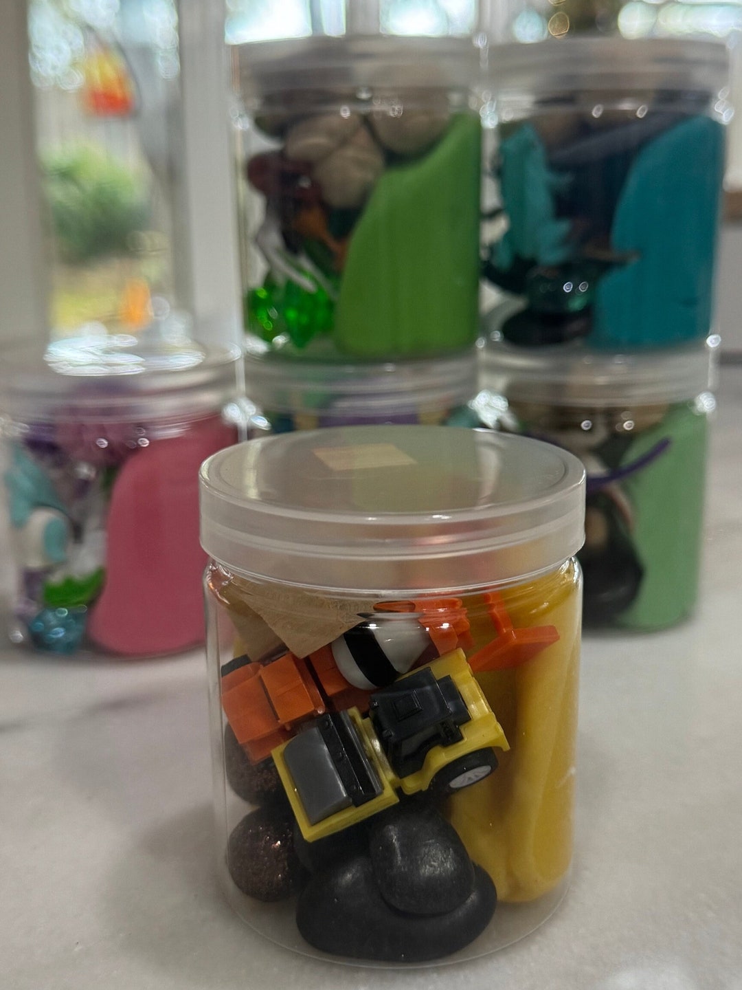 Construction Playdough Jar Party Favor Class Gift Kids Etsy