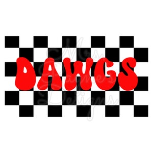 Red Bulldogs &quot;Dawgs&quot; Mascot Sublimation PNG