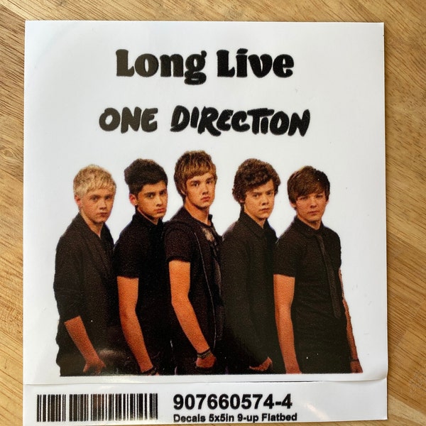 One Direction Car Bumper Sticker