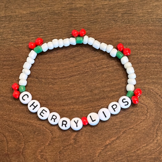 Taylor Swift Cherry Lips Blank Space inspired Eras friendship bracelet