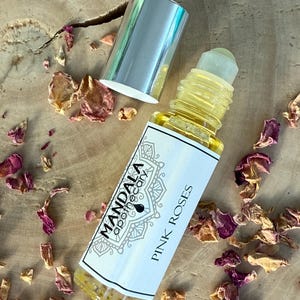 Pink Roses Natural Perfume, Essential Oil Perfume Oil, Rose Perfume, Sweet Perfume, Perfume with Rose Notes