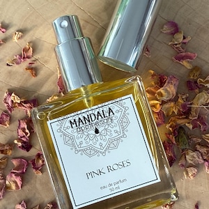 Pink Roses Natural Perfume, Essential Oil Perfume Spray, Rose Perfume, Sweet Perfume, Perfume with Rose Notes