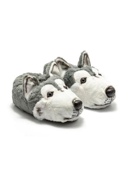 Acheter Chausson Patte de Loup Blanc en Peluche  Chaussons Pattes de Loup  Originale pas cher : Adulte (Homme & Femme)