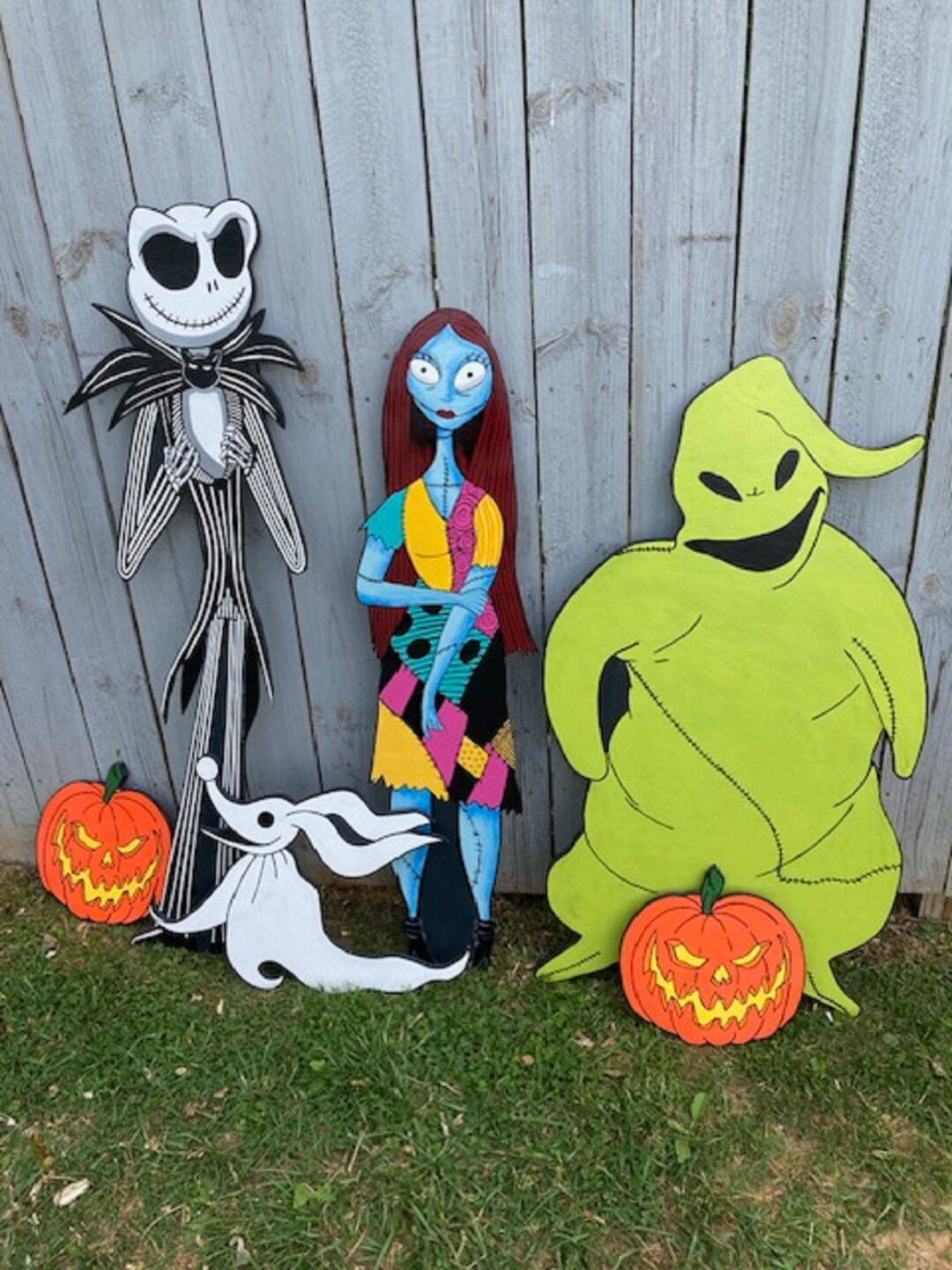 Jack Skellington Pumpkin King Shelly And Oogie Boogie Lawn Figures Lawn