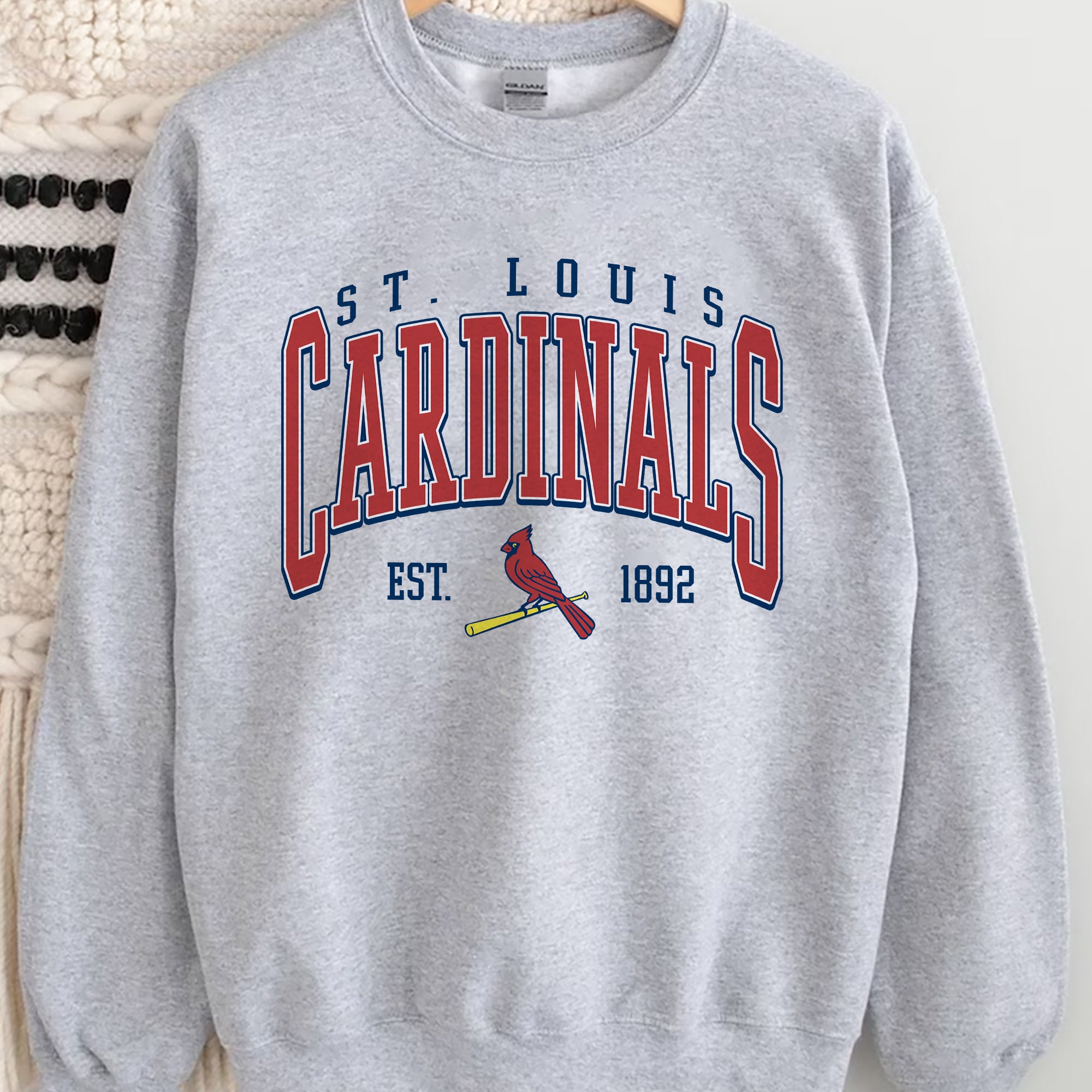 Vintage St Louis Cardinals Baseball Fan Sweatshirt Shirt - Jolly Family  Gifts