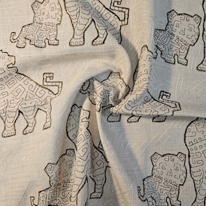 Pindler Fabric Sampler Hokkaido Embroidery 26&quot;×26&quot;