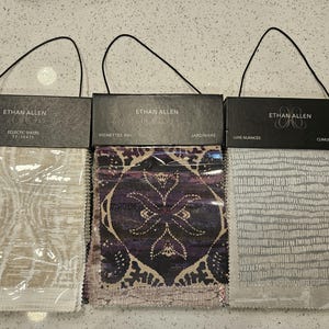 Ethan Allen Fabric Samples Bundles Luxe Nuances Cumulus Breeze Electic Sheers Jardiniere