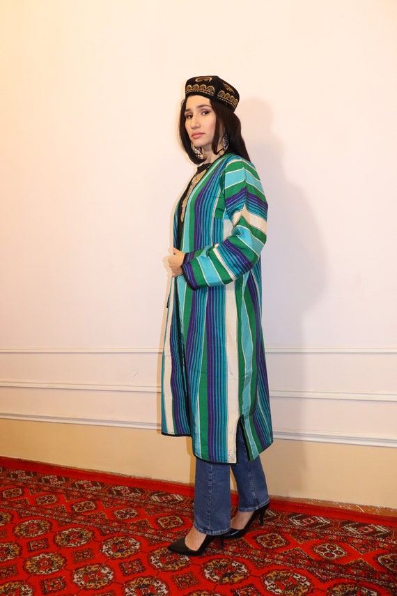 Uzbek Traditional Vintage Beqasam Chapan Coat - image 5