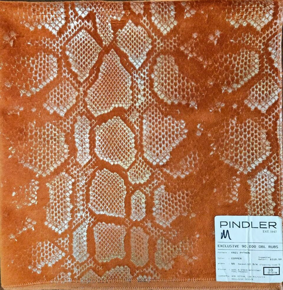 Pindler Exclusive Fabric Sample Python 26"x26" - Etsy
