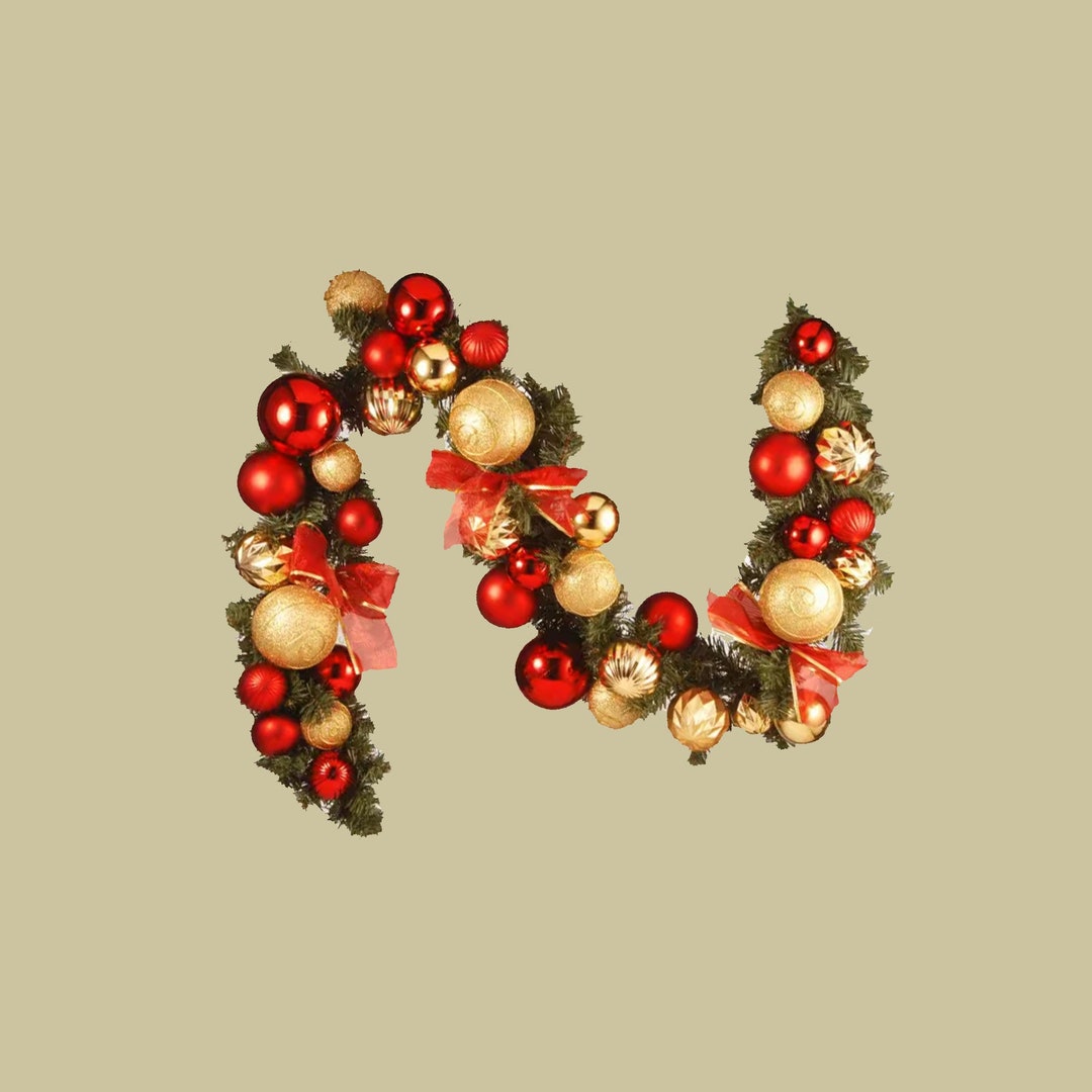 6 Ft Christmas Garland Ornament Garland Christmas Decor Etsy