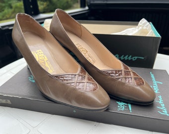 Vintage Salvatore Ferragamo Brown Leather shoes Size 7