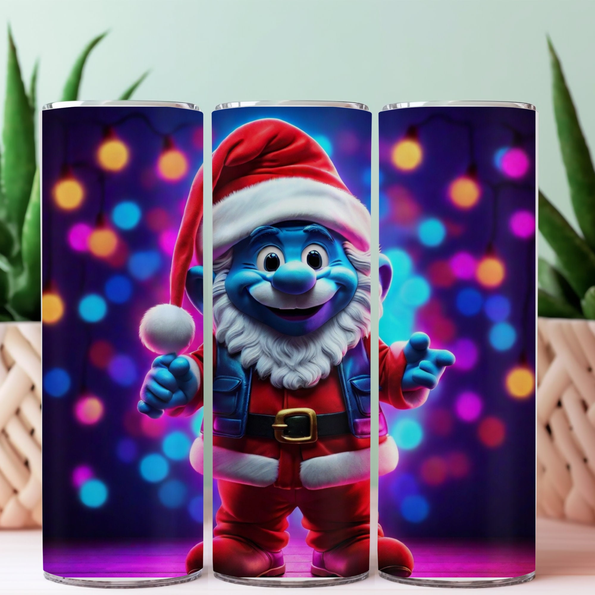 Smurf Cat 20 Oz Tumbler Wrap Graphic by Mockup Venue · Creative