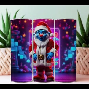 Daddy Smurf, Christmas Smurf, we live we love, We live, we love, We lie, Smurf Skinny Tumbler Warp 20oz,