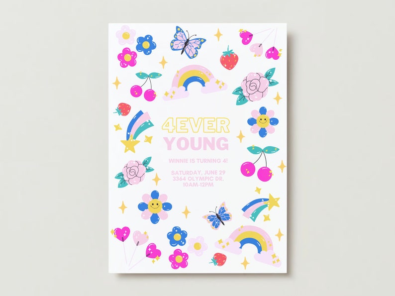 4EVER Young Birthday Party Invitation - Etsy