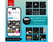 Real Estate Canva Template, Vol 3 Infographic Template, Real Estate Branding, Digital Social Media Post, Real Estate Business Template