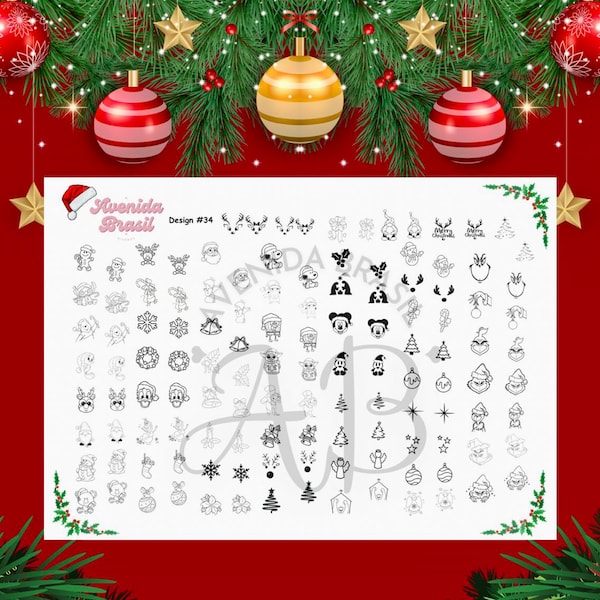 Christmas Nail Art - Etsy