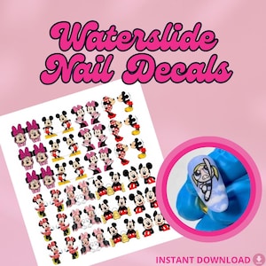 Mouse of Love Collection - Waterslide Nail Decals  | Nail Stickers | Character Nail Art | Nail Sheet | Mouse #AV104