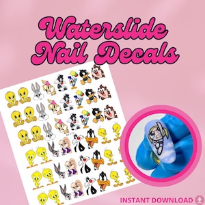 Looney Tunes - Waterslide Nail Decals  | Nail Stickers | Character Nail Art | Nail Sheet | #AV111