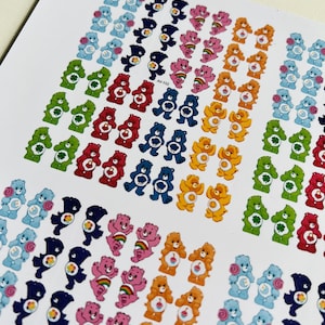 Care Bears - Waterslide Nail Decals  | Nail Stickers | Character Nail Art | Nail Sheet | #AV102