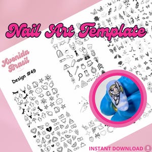 Butterfly Dreamscape | Nail Art Practice Sheet | Nail Stickers | Nail Art Template | Nail Art Sheet | Nail Art Stencil | Nail Decal Template