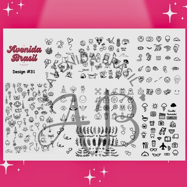 Emoji Carnival | Nail Art Practice Sheet | Nail Art Stickers | Nail Art Template | Nail Art Sheet | Nail Art Stencil | Nail Decal Template