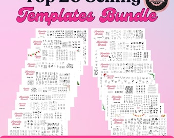 Top 20 Selling Nail Art Templates Bundle | Stencils | Nail Art Practice Sheets | Nail Sticker Templates | Printable Nail Art | DIY PDF Nails
