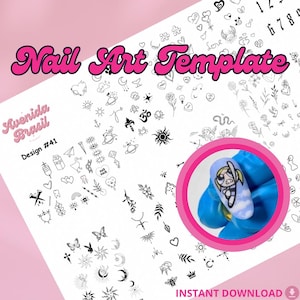 Eclectic Luminescence Nail Art Practice Sheet | DIY Stickers | Nail Art Template | Nail Art Sheet | Nail Art Stencil | Nail Decal Template
