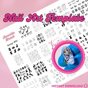 Easter Eggstravaganza | Nail Art Practice Sheet | Stickers | Nail Art Template | Nail Art Sheet | Nail Art Stencil | Nail Decal Template